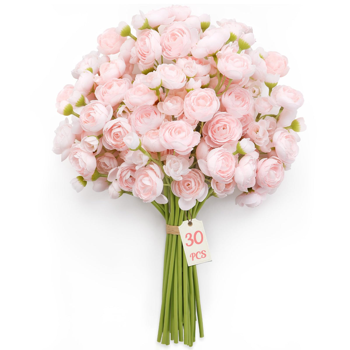 Alupssuc pink silk ranunculus with realistic petals for wedding decor.