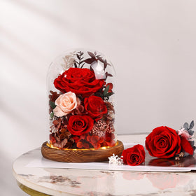 Alupssuc Preserved rose stays vibrant without daily maintenance.