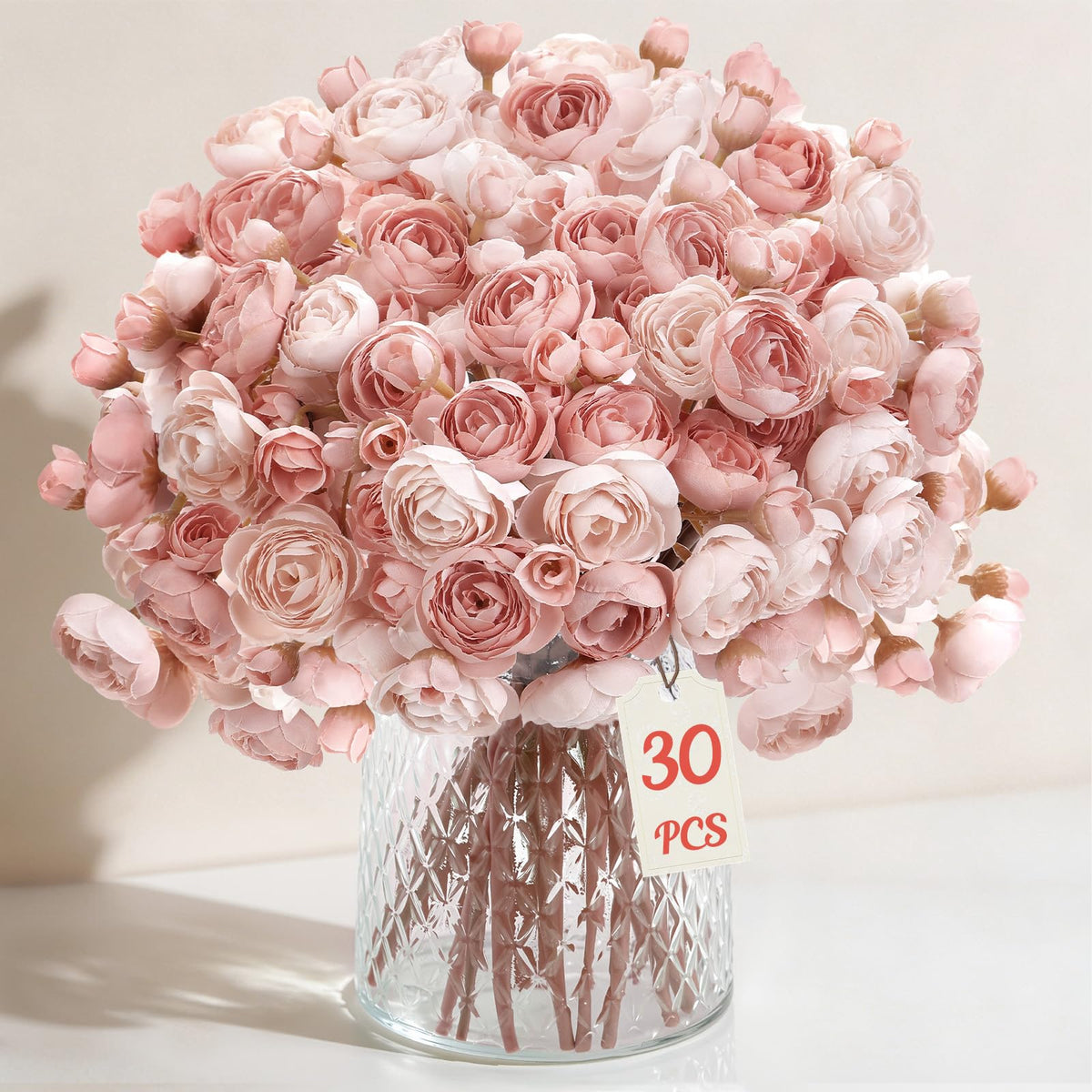 Alupssuc ranunculus bloom close-up showing lifelike silk petals for realistic home decor.
