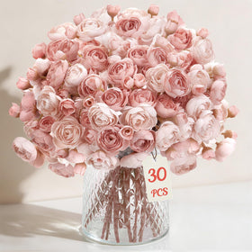 Alupssuc ranunculus bloom close-up showing lifelike silk petals for realistic home decor.