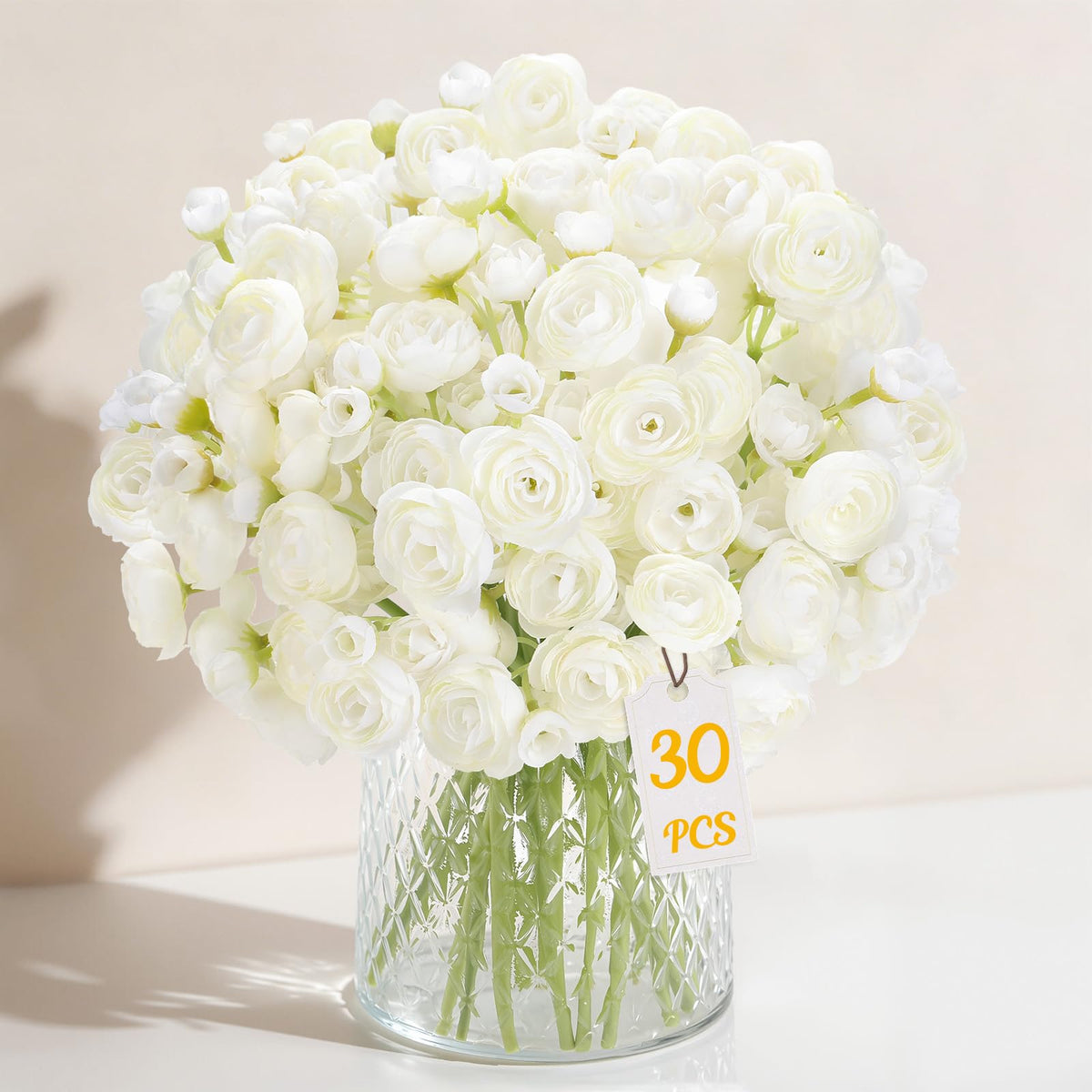 Alupssuc ranunculus ivory white bloom closeup showcasing silky petals for elegant bouquets