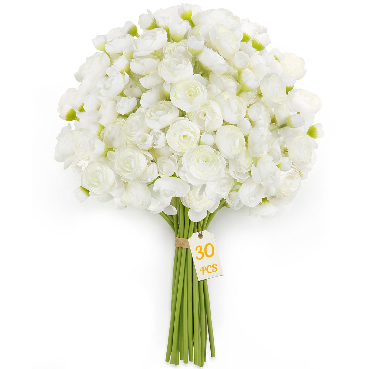 Alupssuc ranunculus ivory white buds detail ideal for layered DIY arrangements