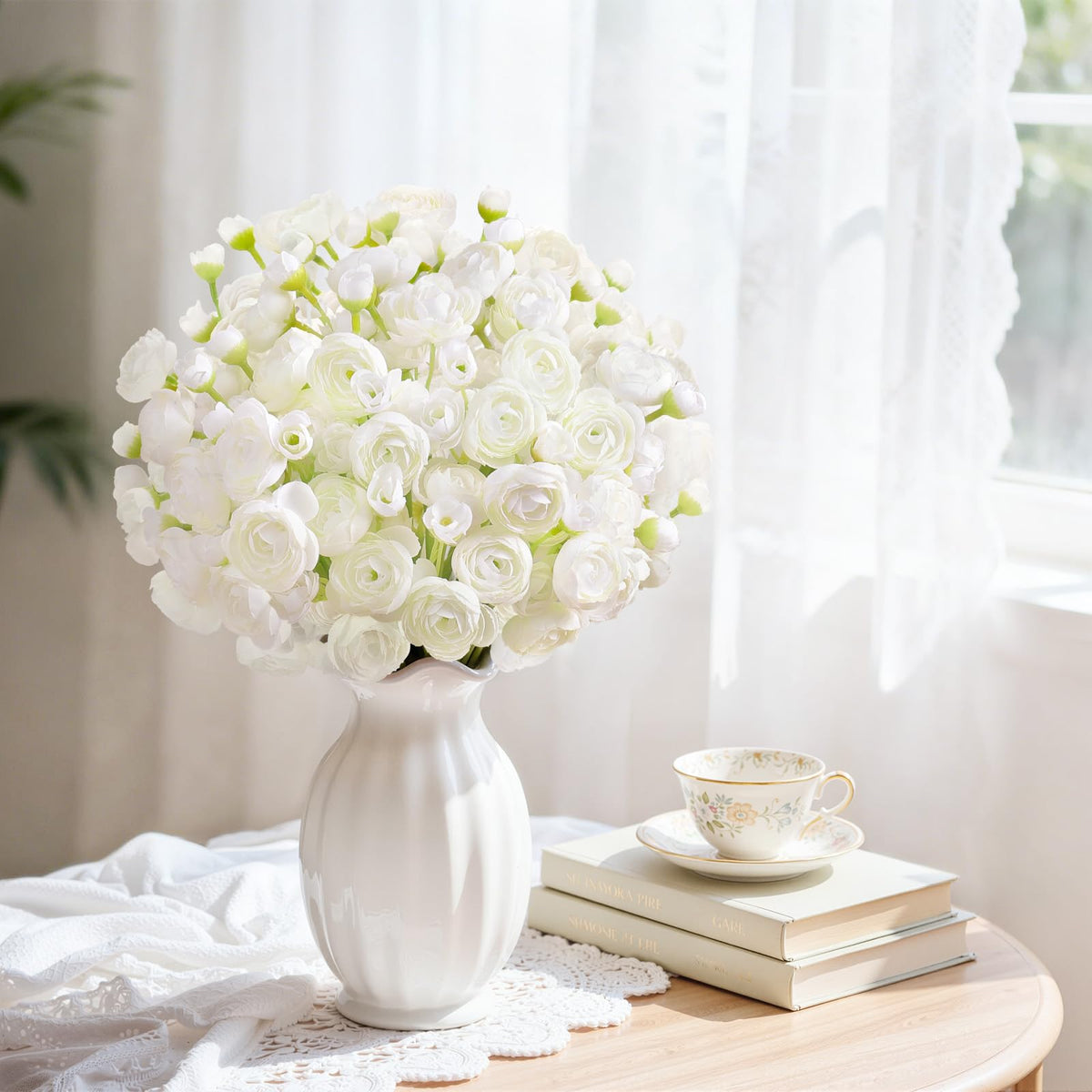 Alupssuc ranunculus ivory white wedding filler adds romantic ambiance