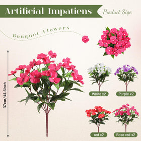 Alupssuc rosy impatiens bundles bring cheerful color to indoor or outdoor spaces.