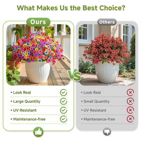 Alupssuc UV-resistant silk blossoms ideal for patios and fences
