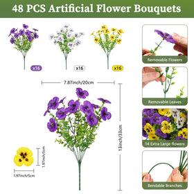Alupssuc UV-resistant artificial flowers endure sun without fading for porch displays