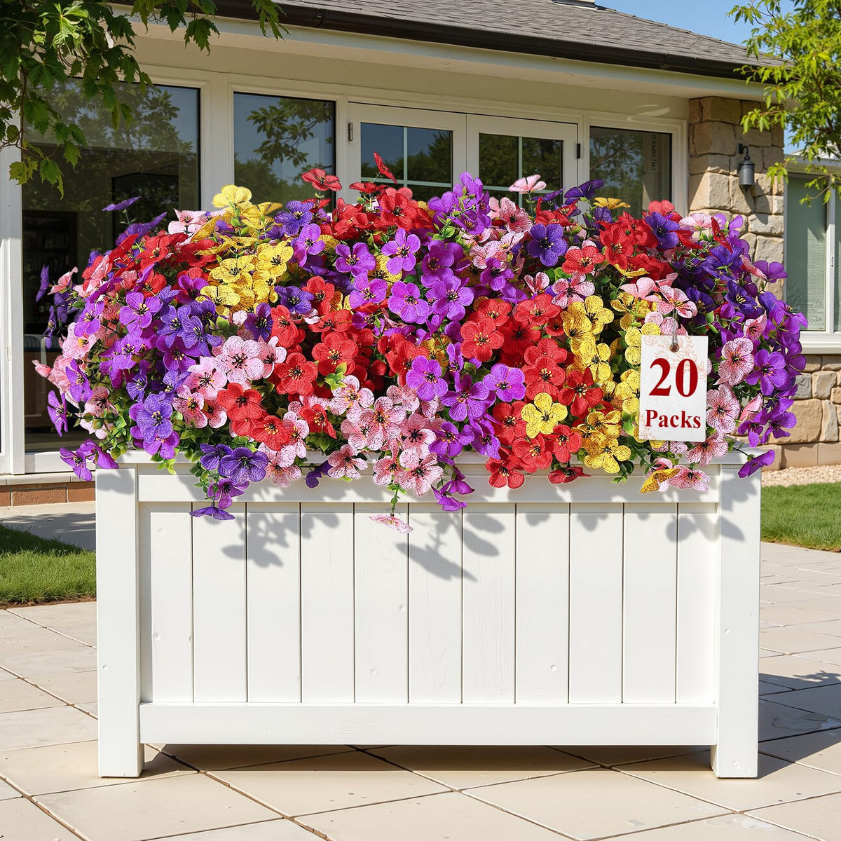 Alupssuc UV-resistant outdoor flowers resist sun fade.