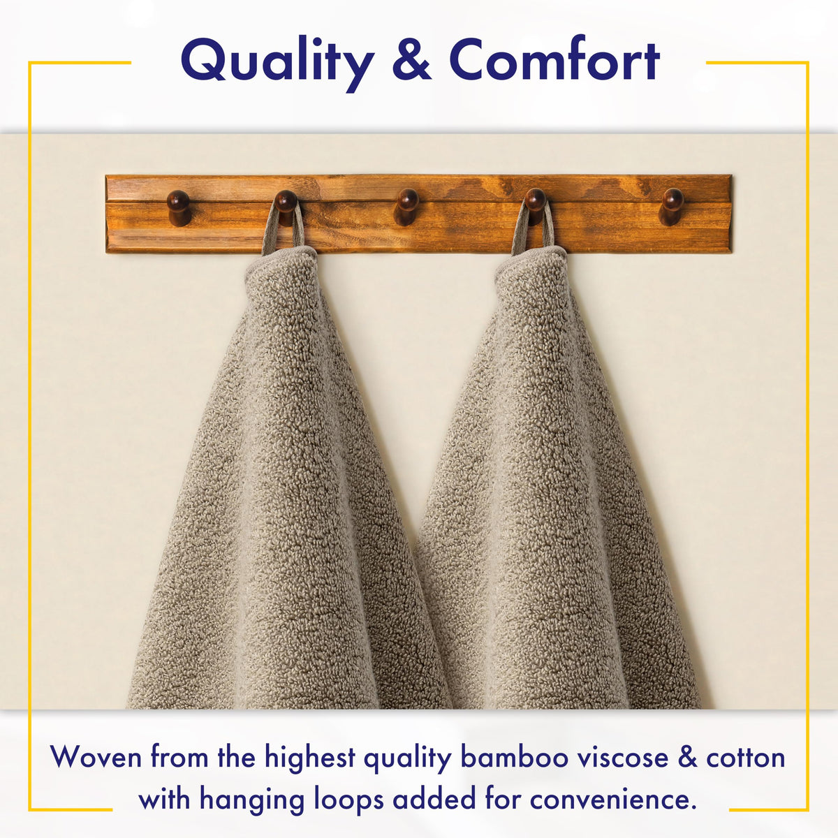 Alusa Home bamboo towels gentle on skin and odor resistant