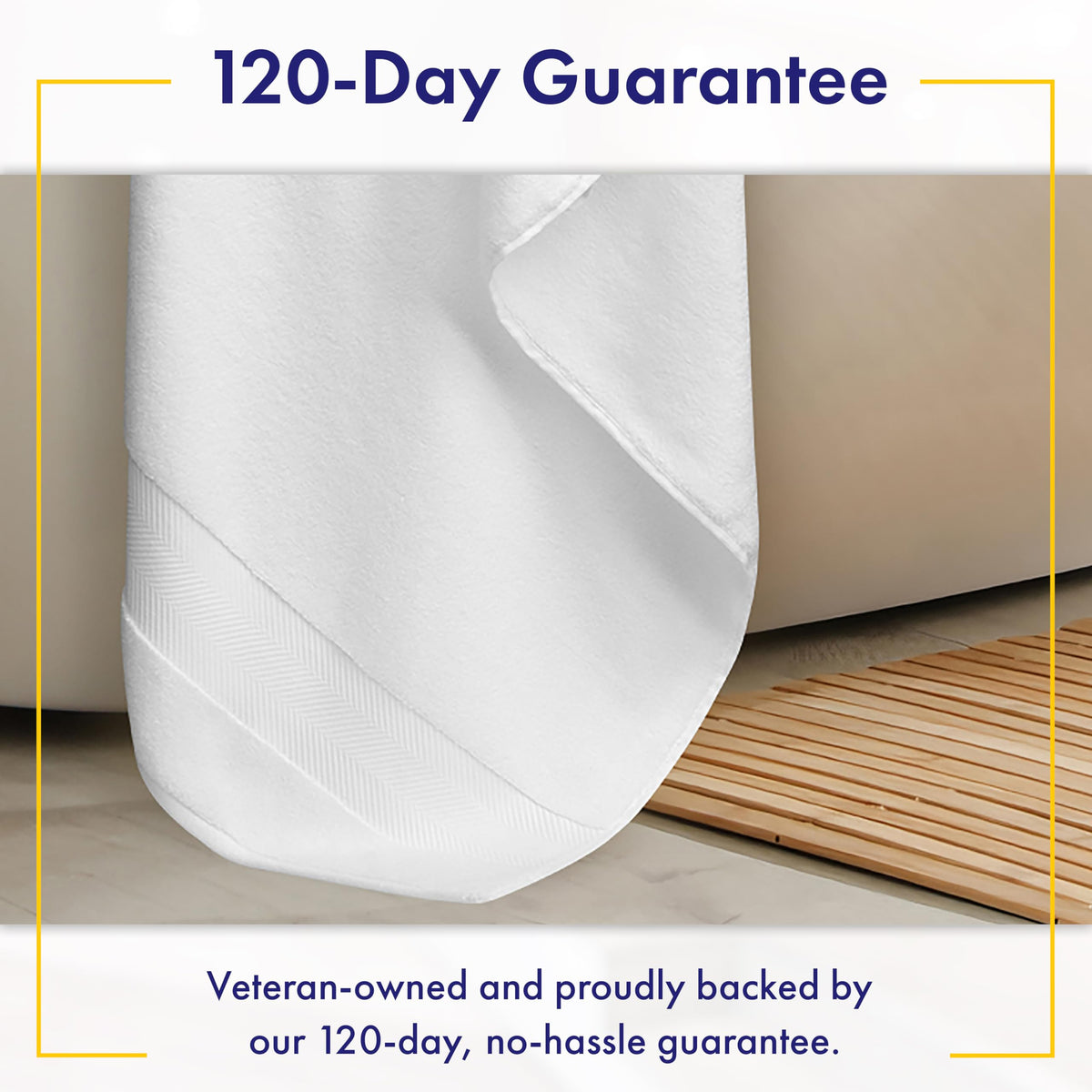 Alusa Home 6-piece luxury towel set includes a hanging loop for easy drying.