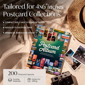 Alvorn Postcard Album Sleeves clear-view showcases 4x6 postcards without glare, preserving color.