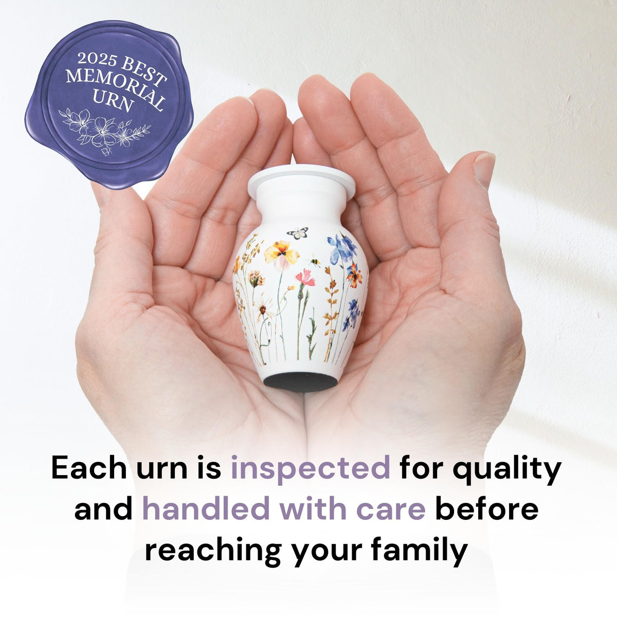 Always With Us felt-base urn protects surfaces during display