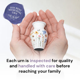 Always With Us felt-base urn protects surfaces during display