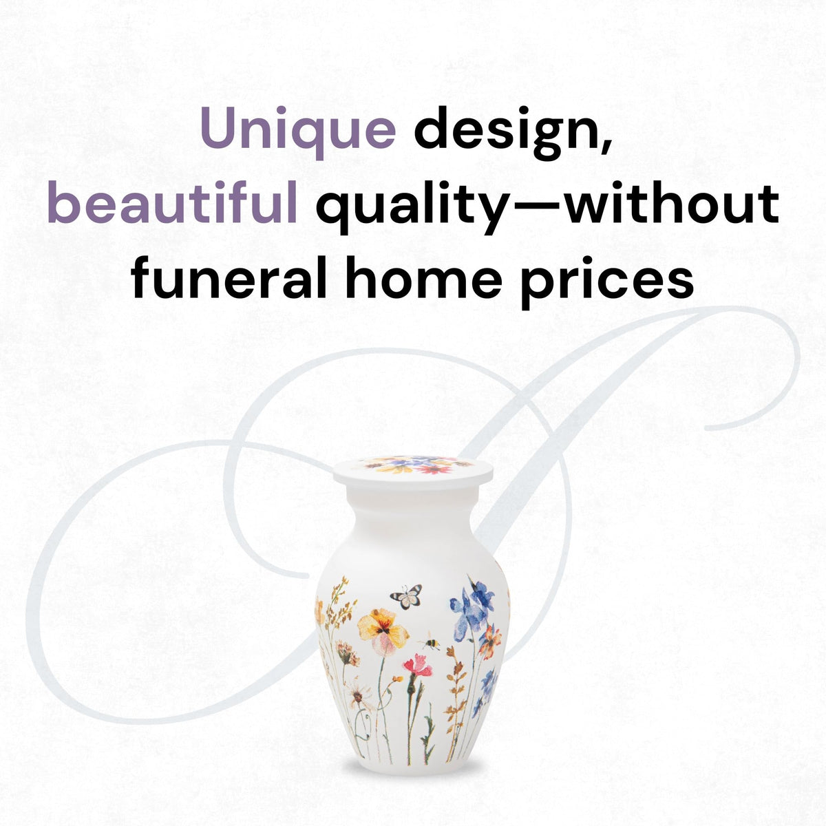 Always With Us threaded-lid urn demonstrating secure ashes resting place