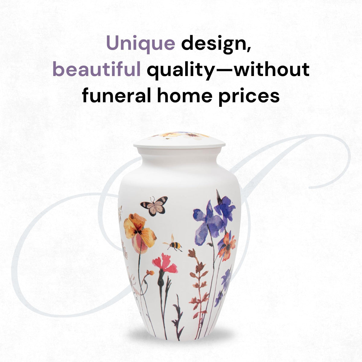 Always With Us urn with felt base protects surfaces during display