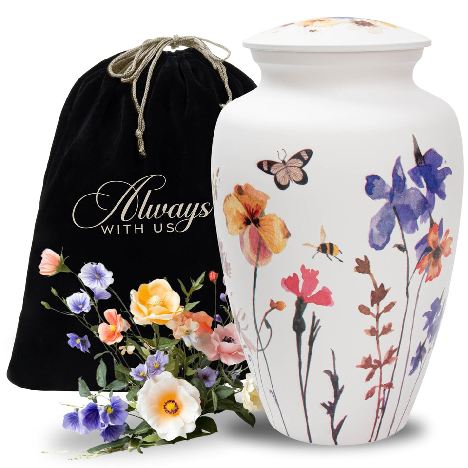 Always With Us wildflower urn 360-degree design for serene memorial display