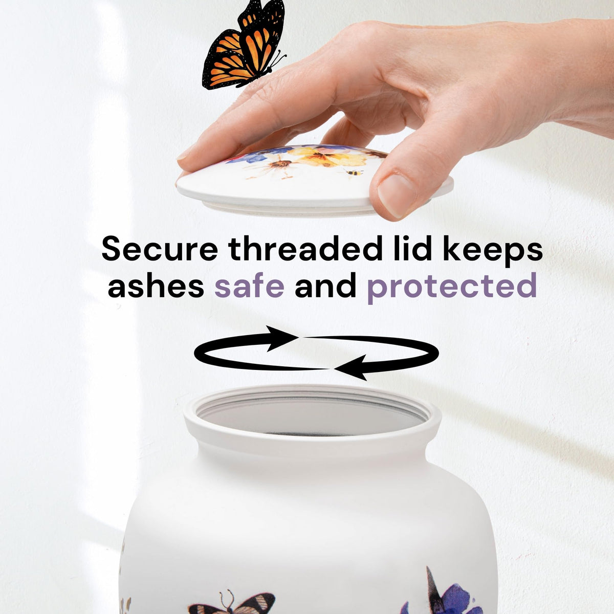 Always With Us wildflower urn is ideal for home memorial displays