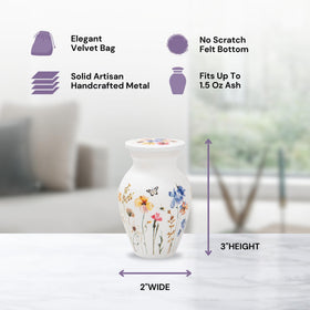 Always With Us wildflower urn side view highlighting its decorative design