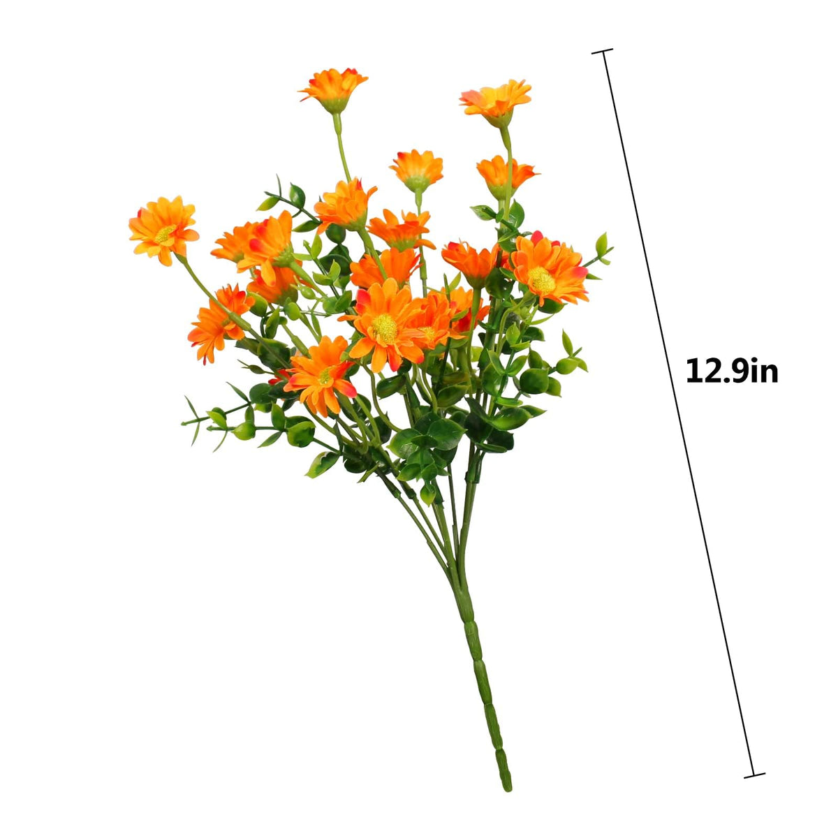 Alyptus artificial mums, UV-resistant, ideal for outdoor garden or patio.