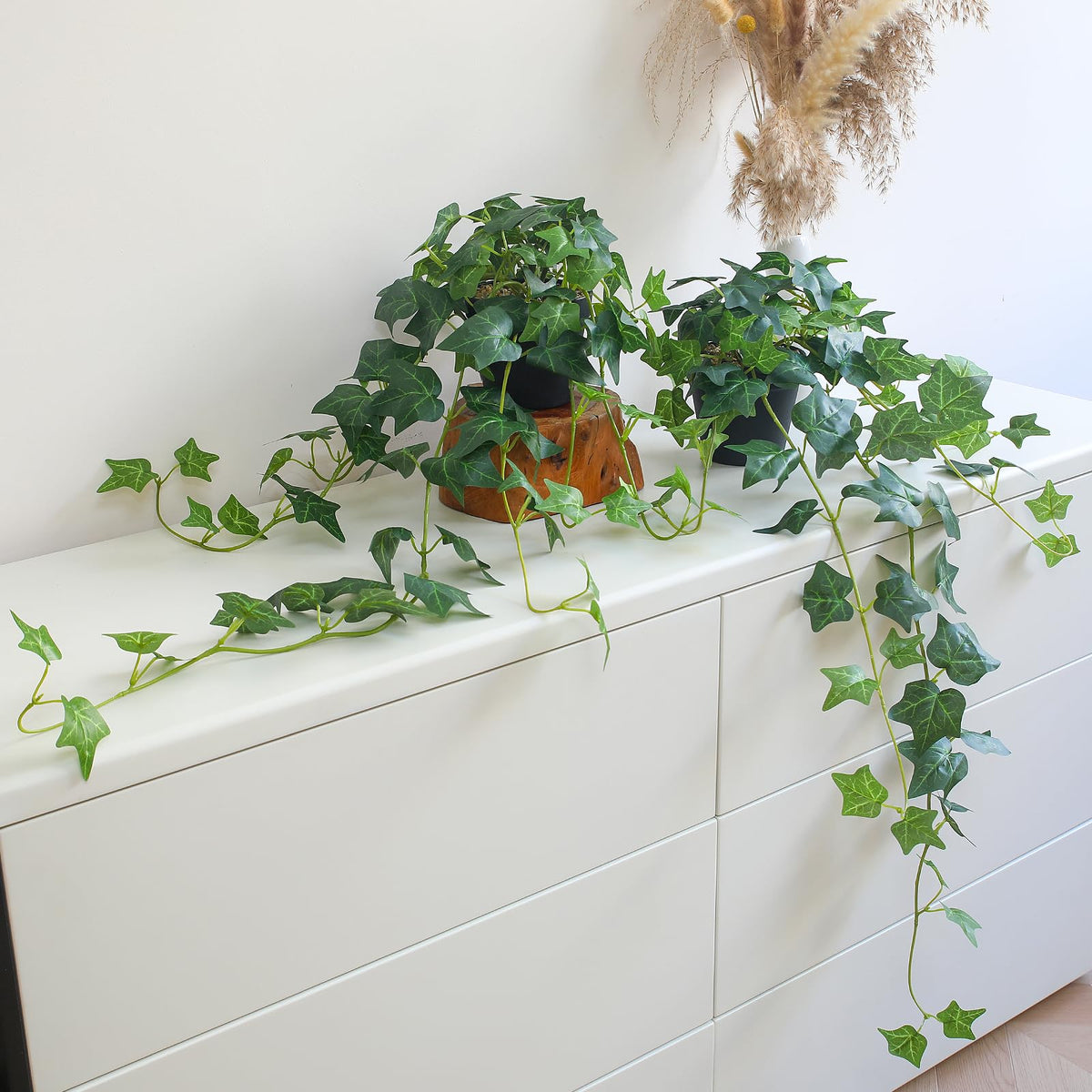 Alyptus fake English ivy in a pot for year round greenery with no upkeep
