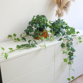 Alyptus fake English ivy in a pot for year round greenery with no upkeep