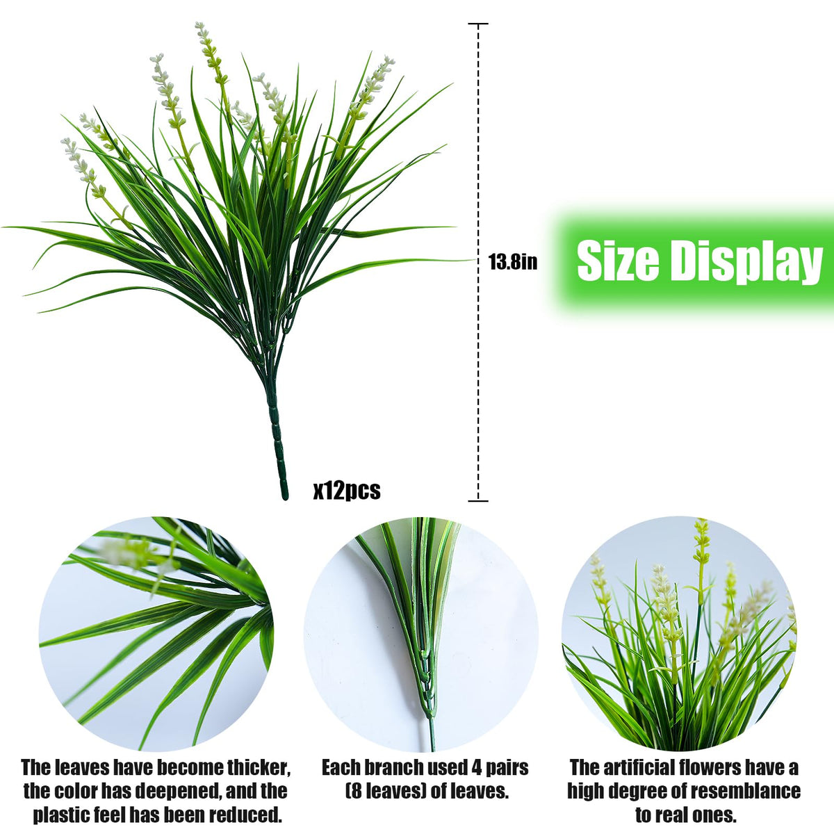 Alyptus faux monkey grass bundles offer UV-resistant greenery for vivid year-round planters.