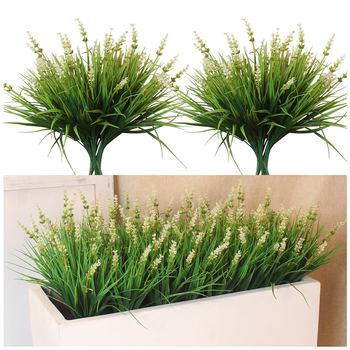 Alyptus outdoor artificial flowers 12 bundles white flower provide lush, maintenance-free outdoor decor.