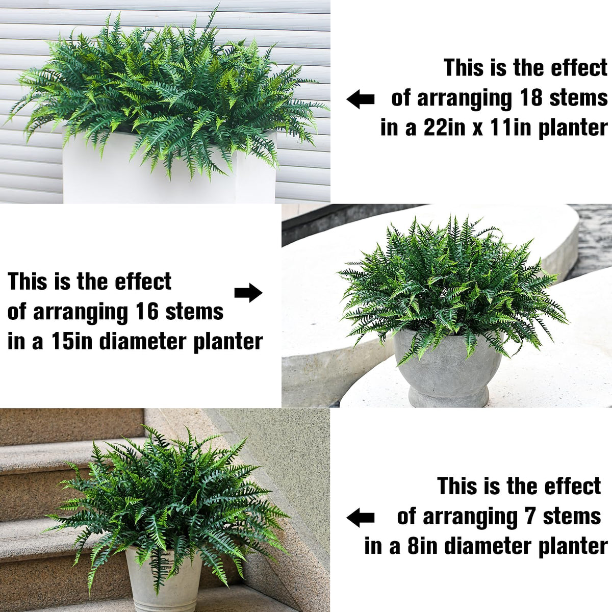 Alyptus porch decor fern brings inviting greenery without watering or pruning.