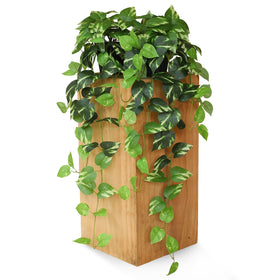 Alyptus silk pothos leaves close-up showing lifelike texture for authentic decor.