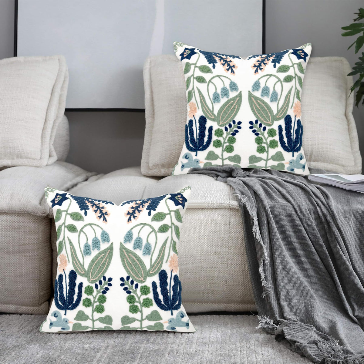 Alysheer 18x18 inch pillow cover insert compatibility for 18-20 inch cushions