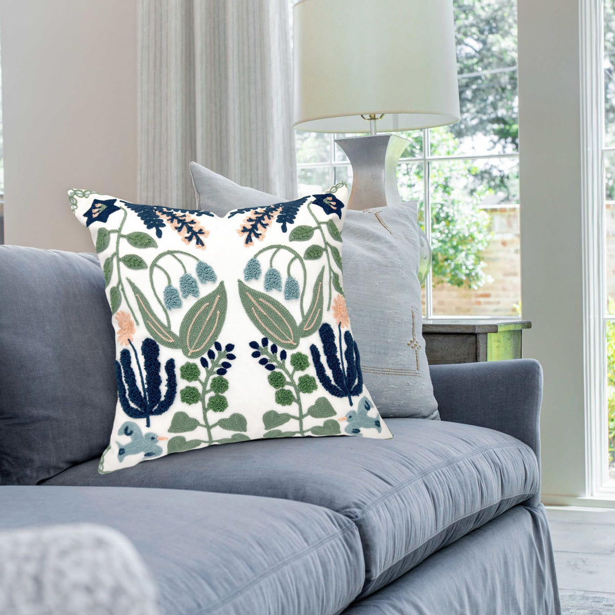 Alysheer stain-resistant, machine-washable care keeps colors vibrant.