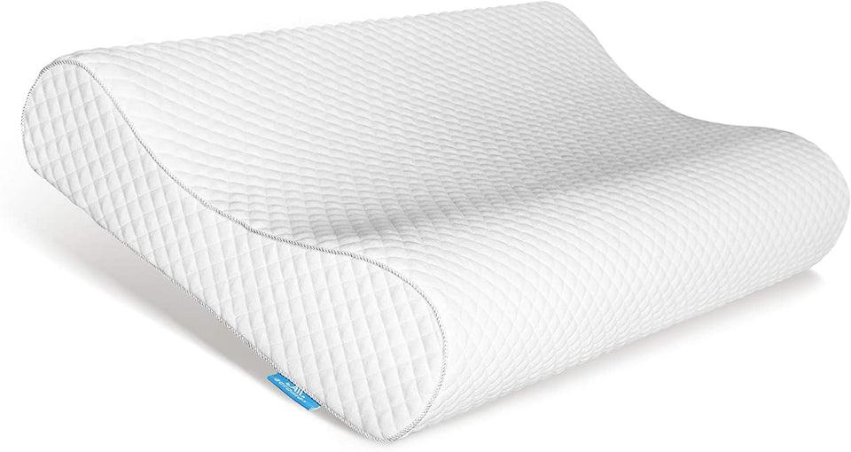 AM AEROMAX contour pillow with two-height design for neck support
