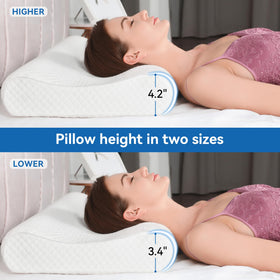 AM AEROMAX pillow emphasizes neck and shoulder alignment for side sleeping