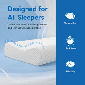 AM AEROMAX skin-friendly pillowcase with secure zipper protecting the core.