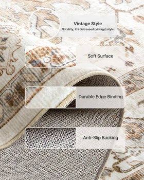 AMADA rug has durable edge binding to prevent fraying