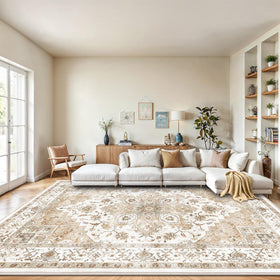 AMADA 8x10 area rug with low-profile design adds subtle elegance and easy maintenance