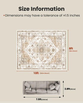 AMADA washable rug ready for quick cleaning and refreshing look
