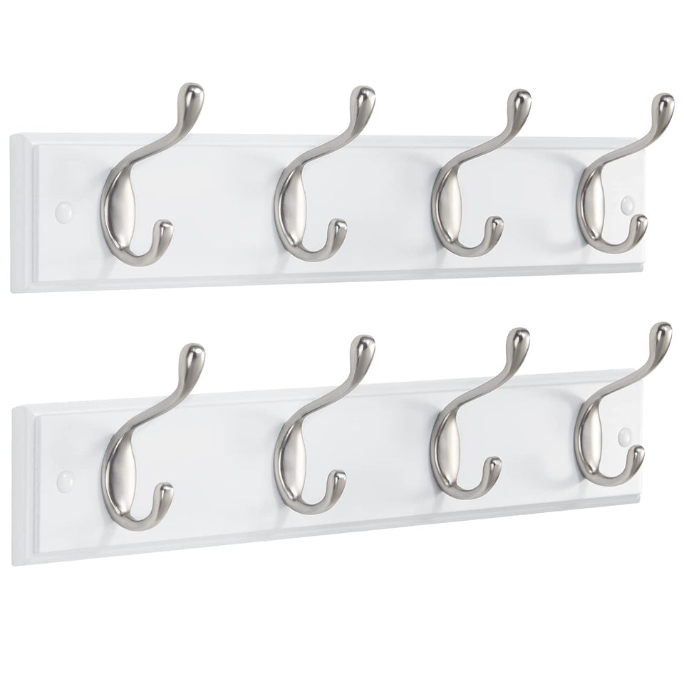 AMADA HOMEFURNISHING coat rack wall mount 2-pack side view saves space in entryways.