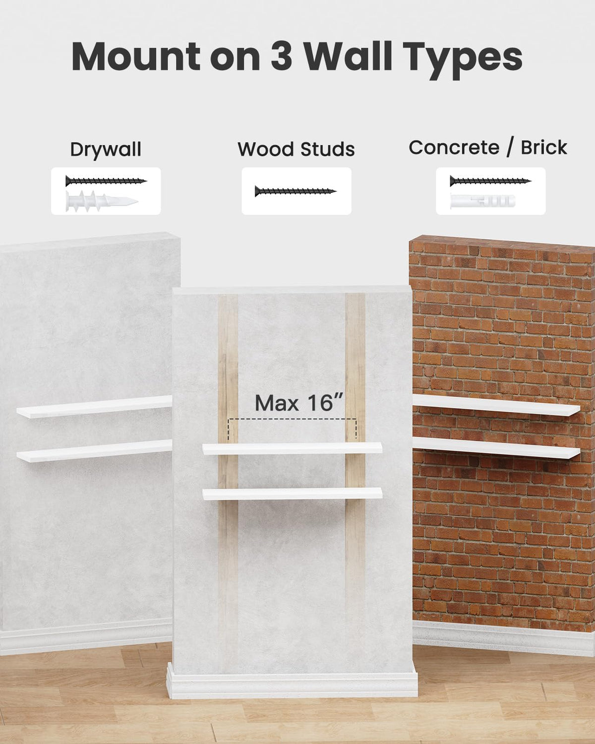 AMADA HOMEFURNISHING bathroom-friendly shelf for towels and toiletries
