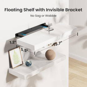 AMADA HomeFurnishing 22-lb capacity shelf holds photos and decor securely