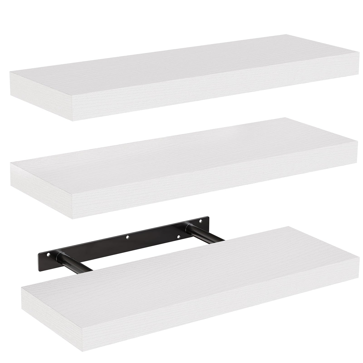 AMADA HomeFurnishing floating shelves with invisible brackets secure wall displays
