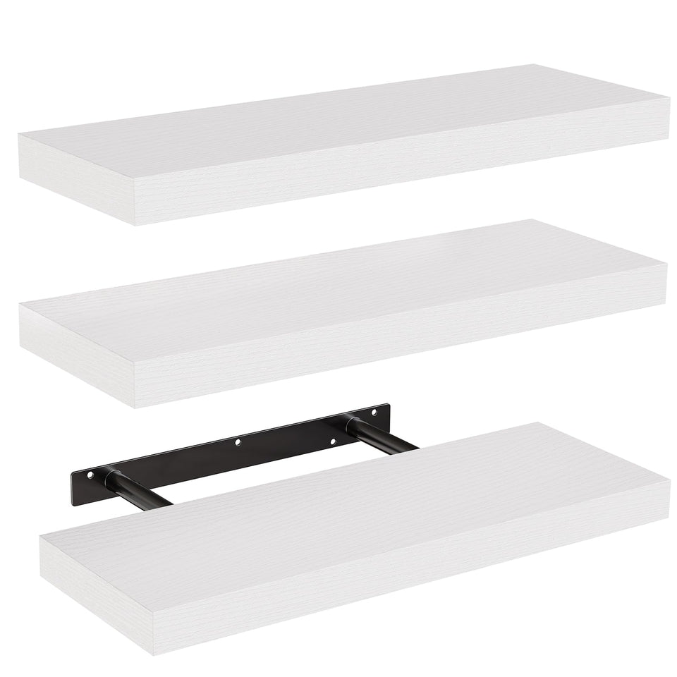 AMADA HomeFurnishing floating shelves with invisible brackets secure wall displays