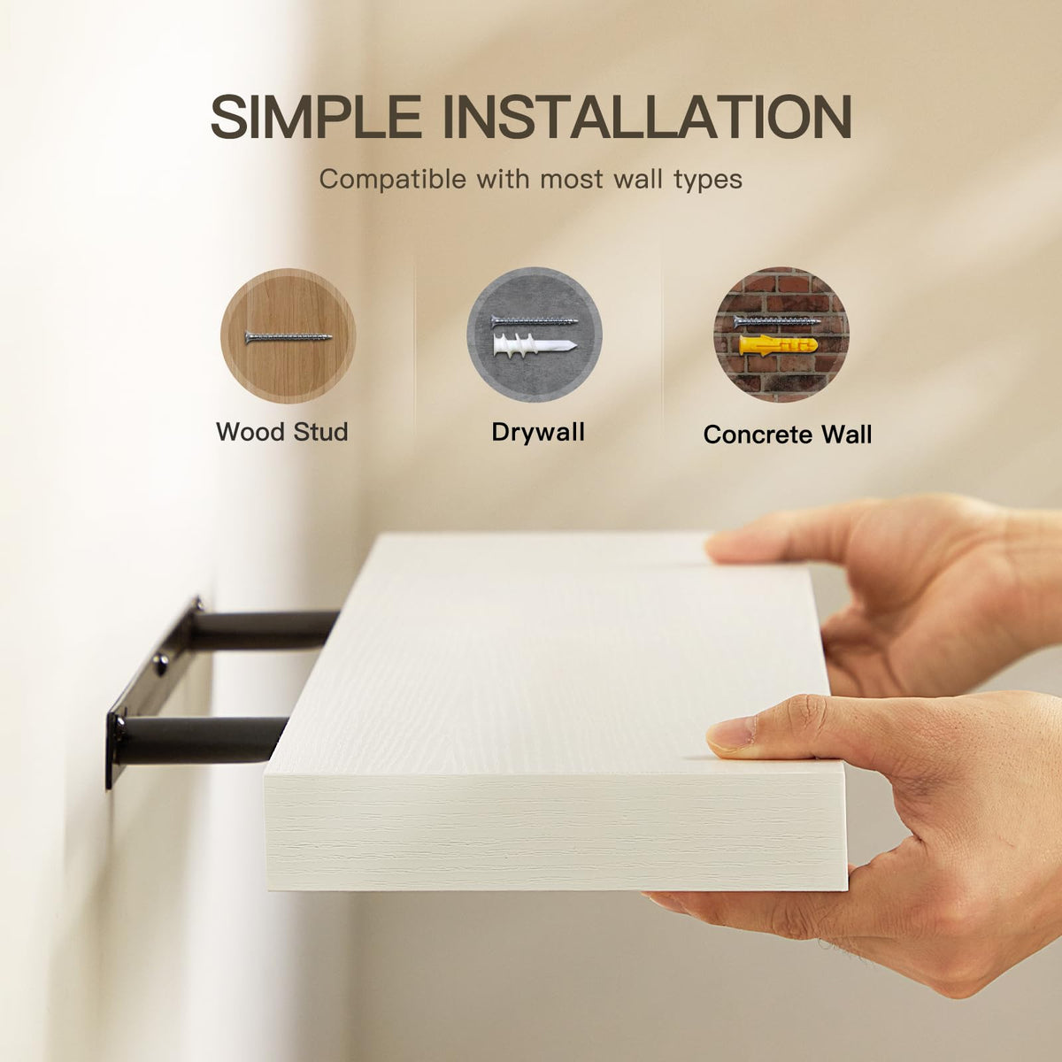AMADA HOMEFURNISHING sturdy MDF construction supports everyday displays without sagging