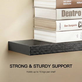 AMADA brackets hidden behind shelves create a clean, minimal look.