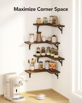 AMADA HOMEFURNISHING wall shelves bedroom decor with sturdy brackets for reliable display.