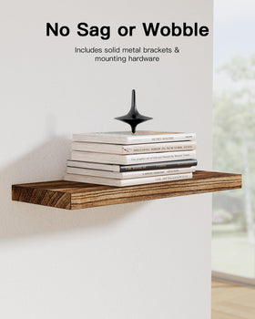AMADA HOMEFURNISHING floating shelves bedroom decor blends with neutral scheme