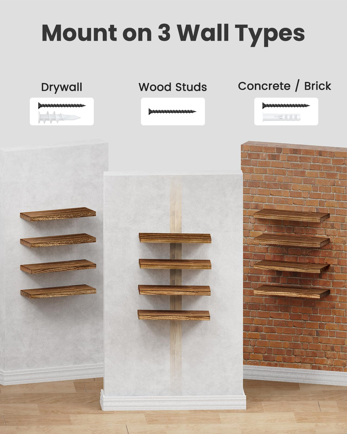AMADA HOMEFURNISHING floating shelves kitchen storage for spices and bottles