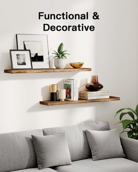 AMADA HOMEFURNISHING floating shelves packaged set with template and manual