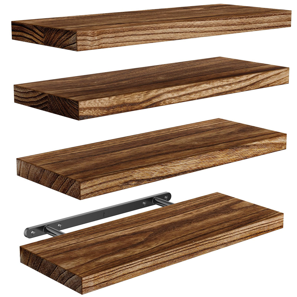 AMADA HOMEFURNISHING floating shelves wall-mount with sturdy brackets for display