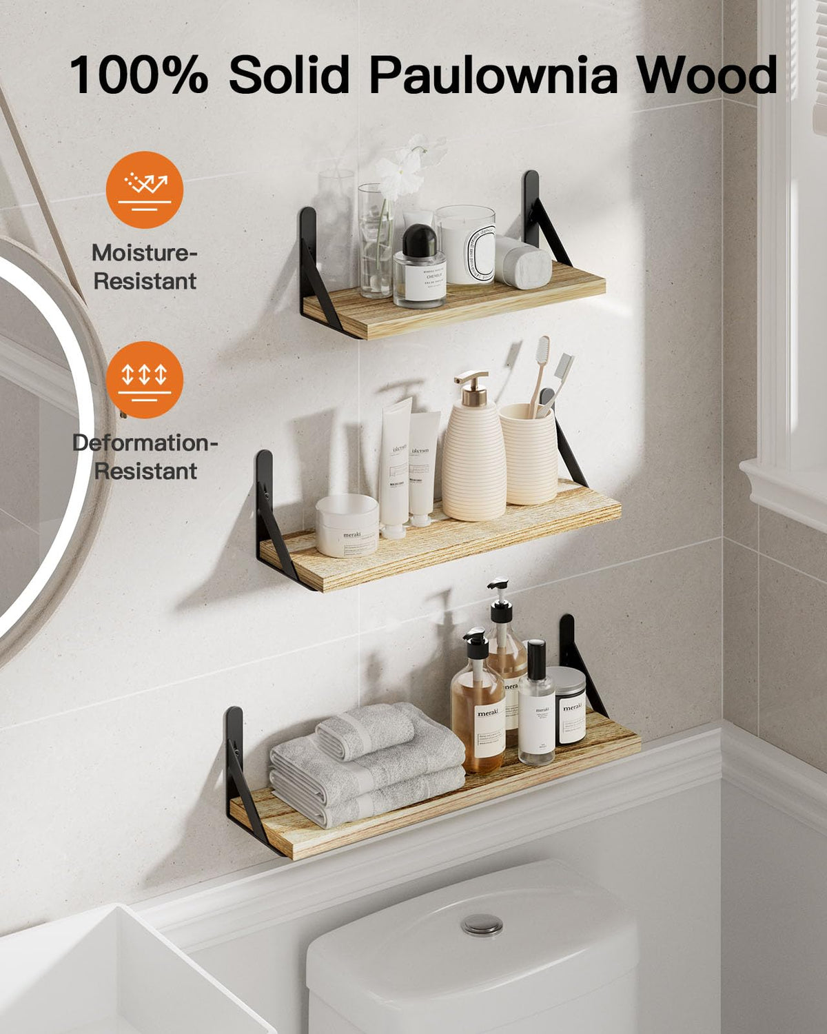 AMADA wall shelves set6 color black demonstrating modern interior compatibility