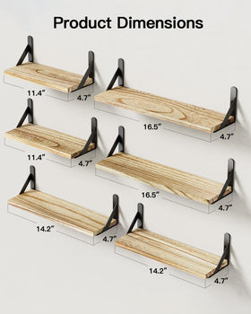 AMADA wall shelves set6 living room setup with six-shelf arrangement for stylish storage